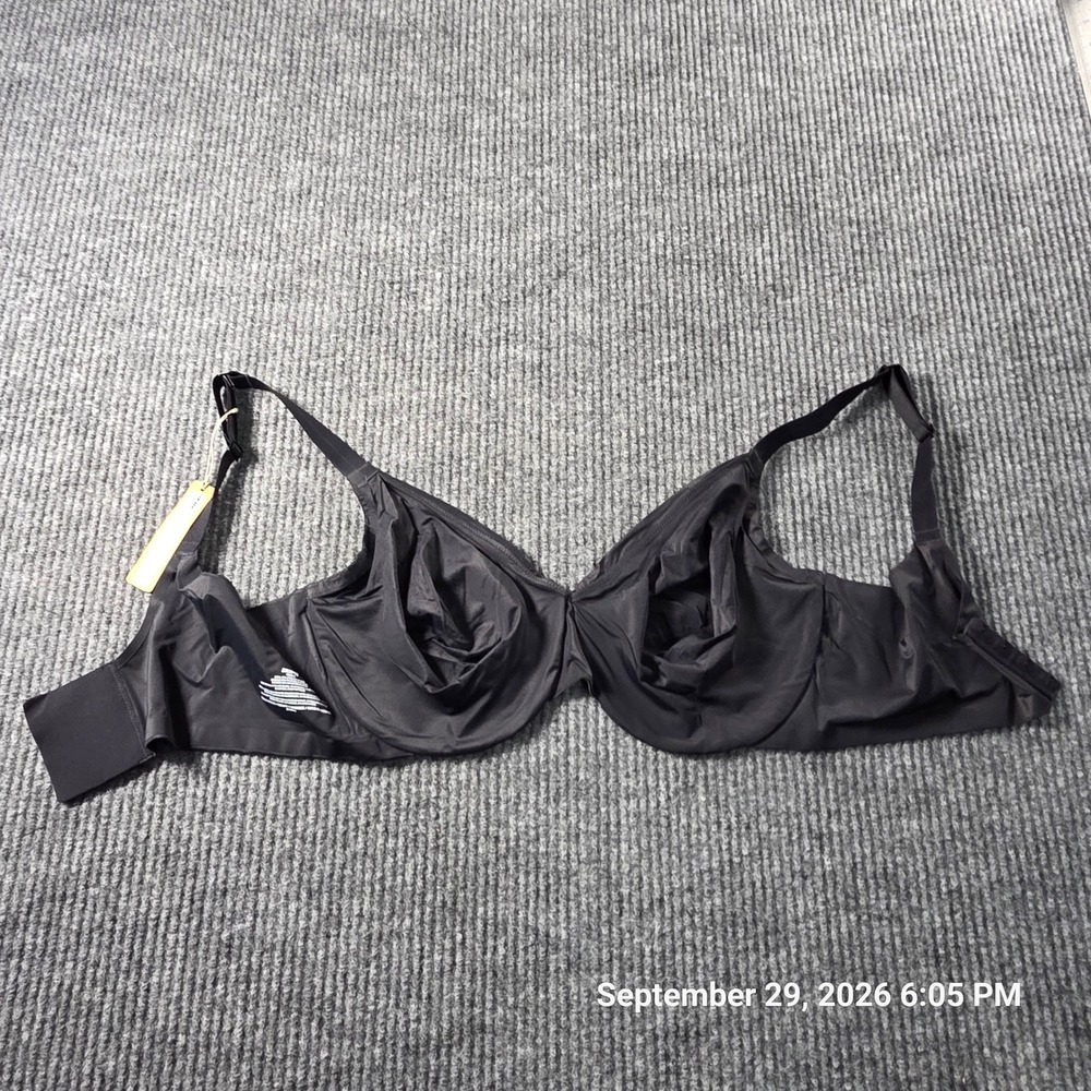 Skims Smoothing Intimates Unlined Full Coverage Bra Onyx Black 40DDDD